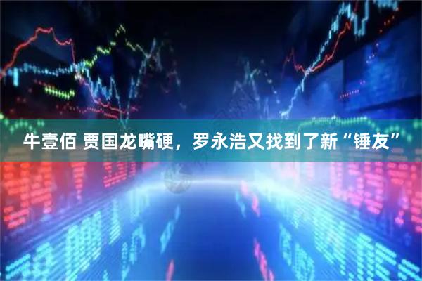 牛壹佰 贾国龙嘴硬，罗永浩又找到了新“锤友”