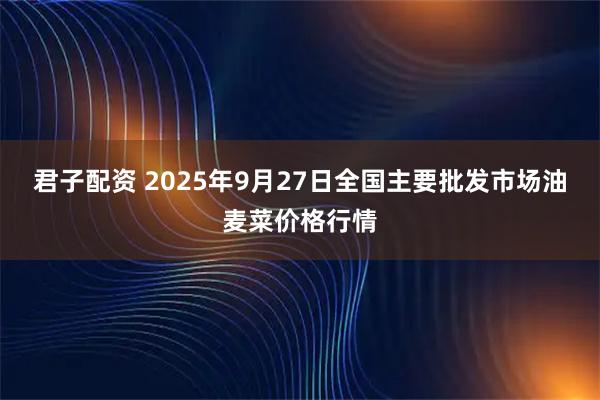君子配资 2025年9月27日全国主要批发市场油麦菜价格行情