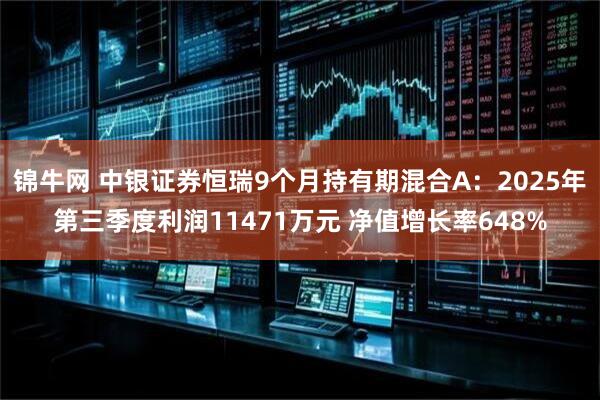 锦牛网 中银证券恒瑞9个月持有期混合A：2025年第三季度利润11471万元 净值增长率648%